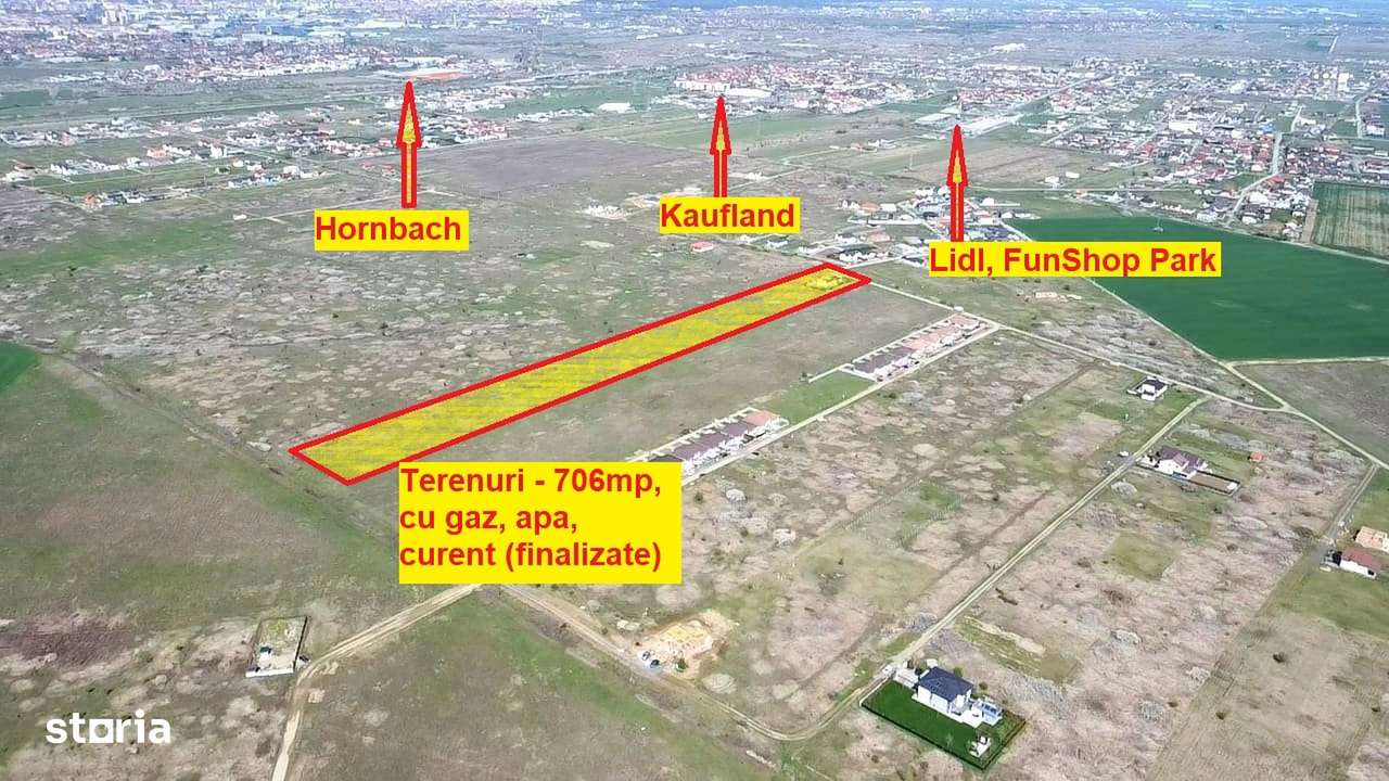 Terenuri de vanzare Mosnita, cu utilitati - 70 euro/mp+TVA-0