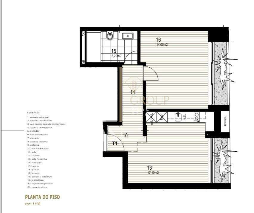 APARTAMENTO T1 junto à Rotunda da Boavista - Centro do Porto - Grande imagem: 5/6