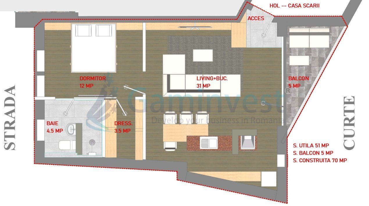 GAMINVEST Apartament nou, 2 camere, zona ultracentrala, Oradea V3491