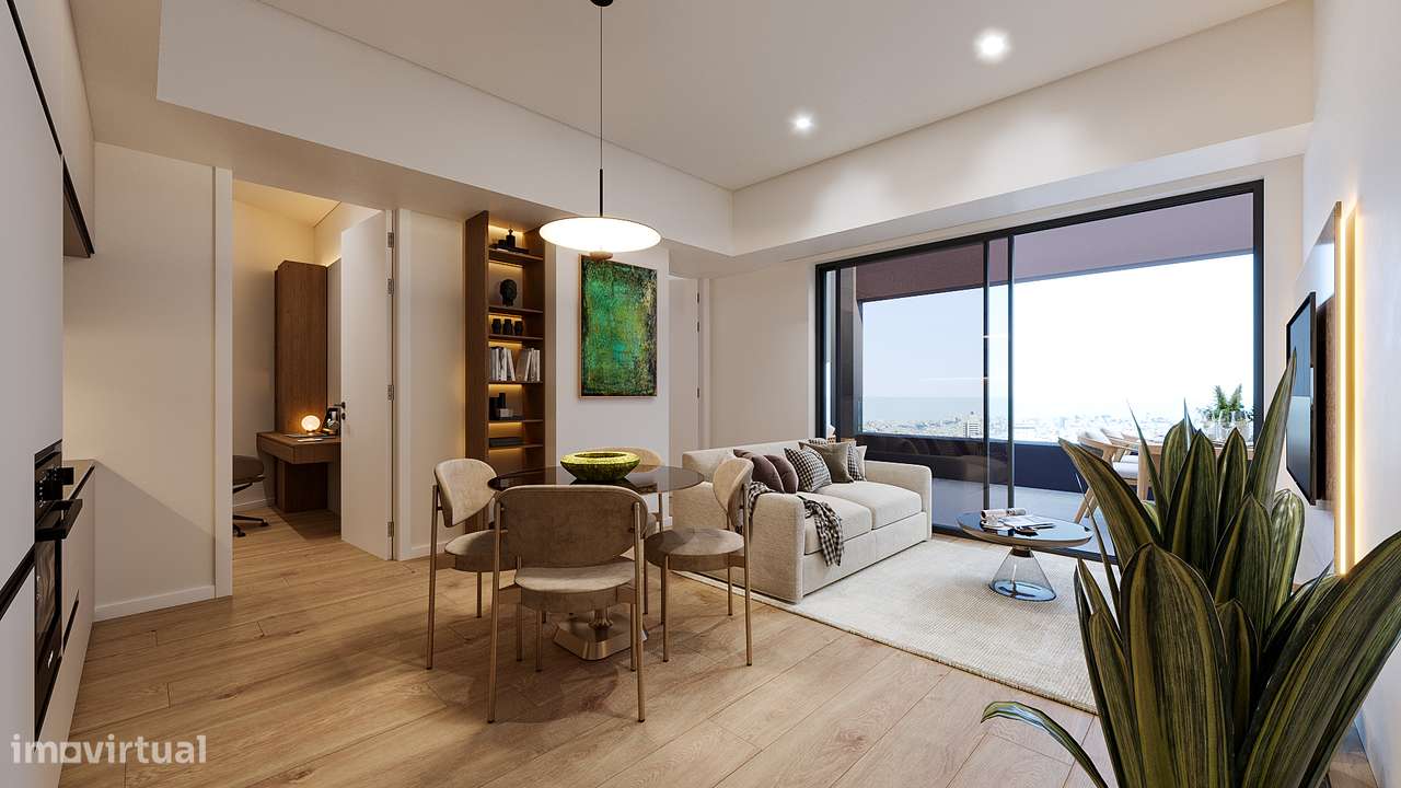 T0 Novo c/ Lugar de Garagem e Arrumos no Centro de Vila Nova de Gaia - Grande imagem: 4/26