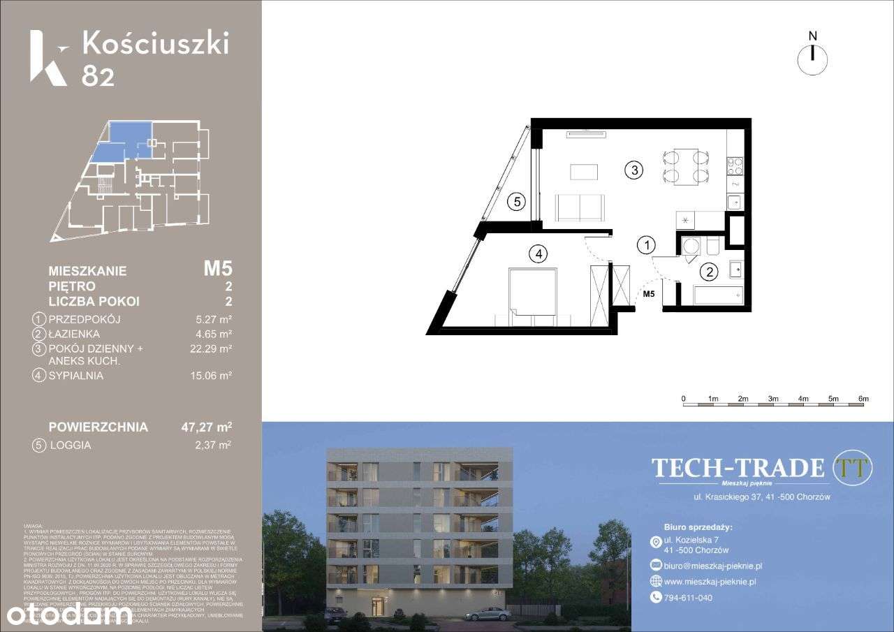 Wygodny apartament 2 pokoje - Pełny obrazek: 1/11