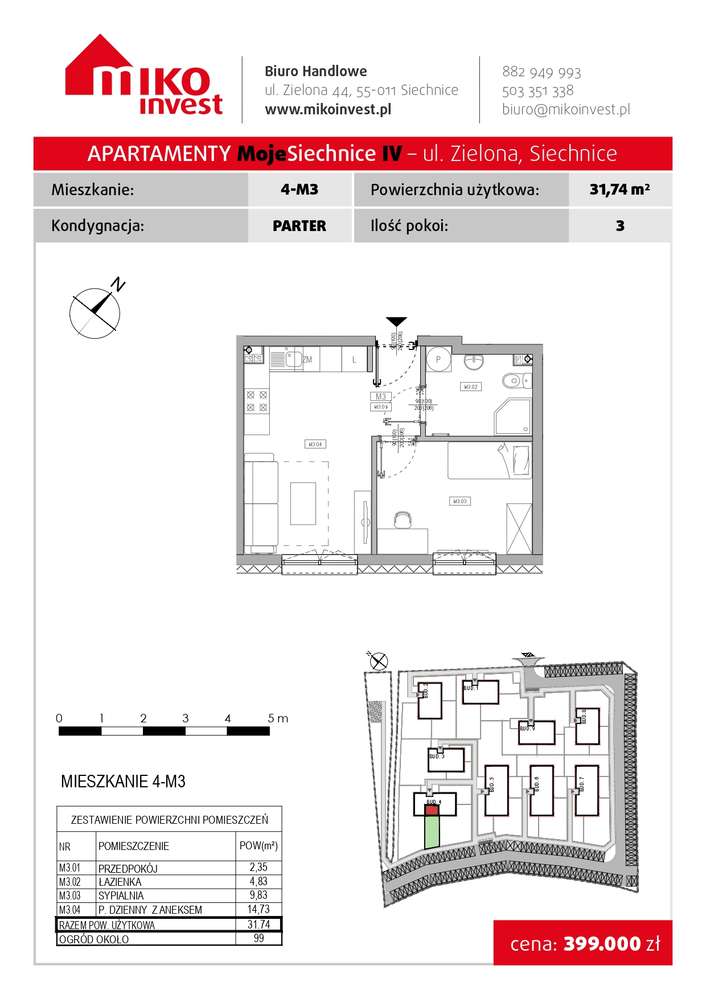 Ogród 100 m2, miejsce postojowe, widok na zieleń - Pełny obrazek: 2/6
