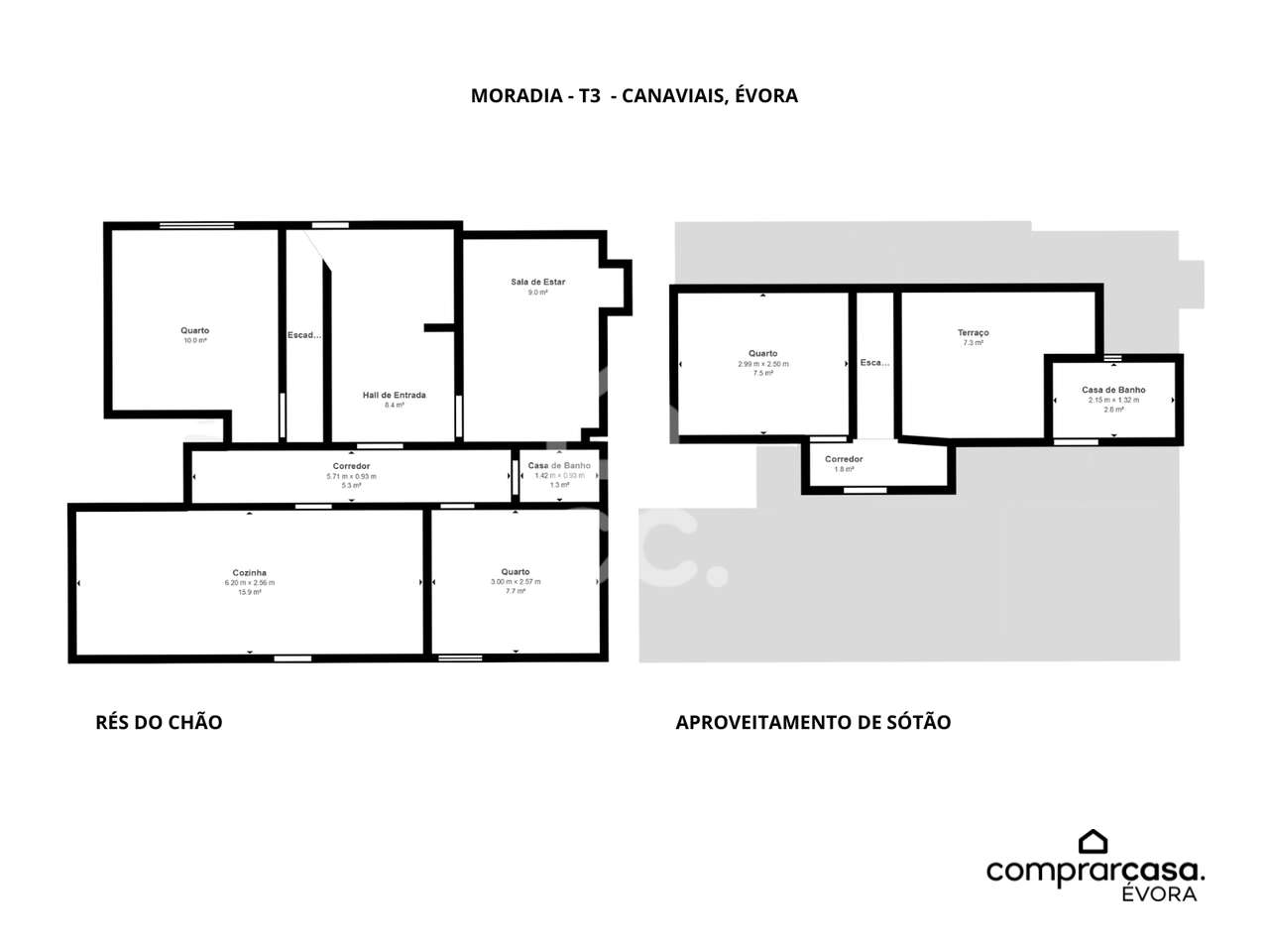 Moradia T3 c/ Quintal, Terraço e Aproveitamento de Sótão nos Canaviais-12