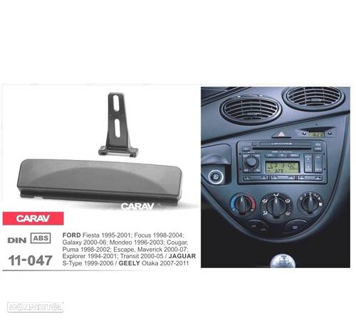 MOLDURA ADAPTADOR PRETO PARA RADIO 1-DIN PARA FORD FIESTA FOCUS GALAXY MONDEO COUGAR PUMA ESCAPE EXP - 3