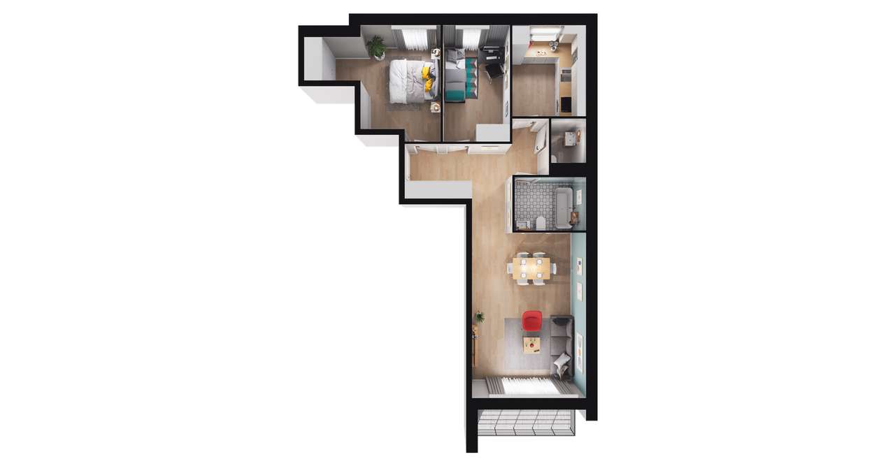 Pilotów 21 | mieszkanie 3-pok. | B/3 - Pełny obrazek: 3/9