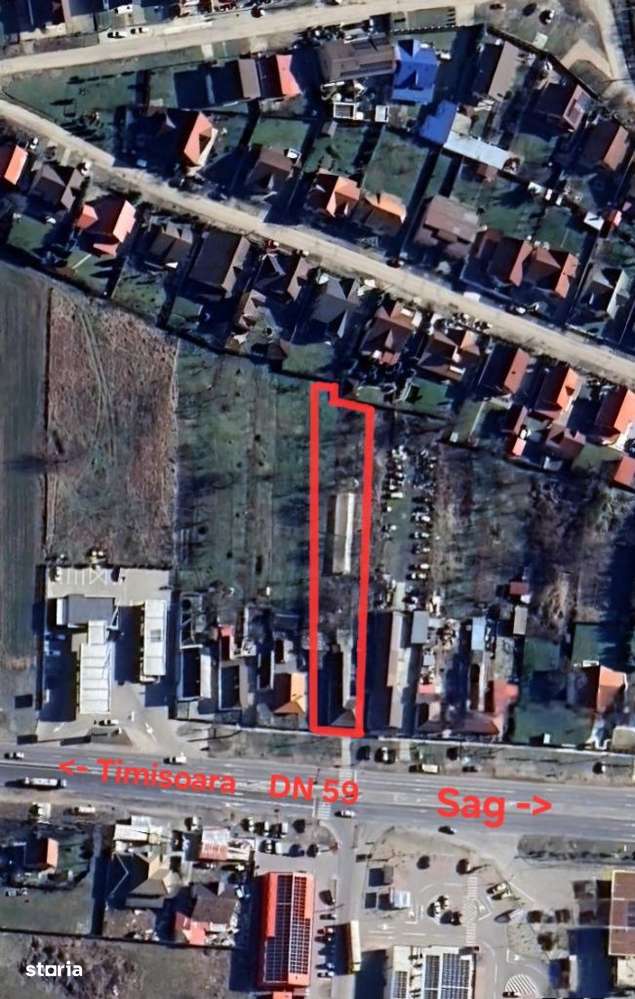 Sag - DN 59 -Casa si Teren 1876 mp - front 14 m - Imagine principală: 2/4