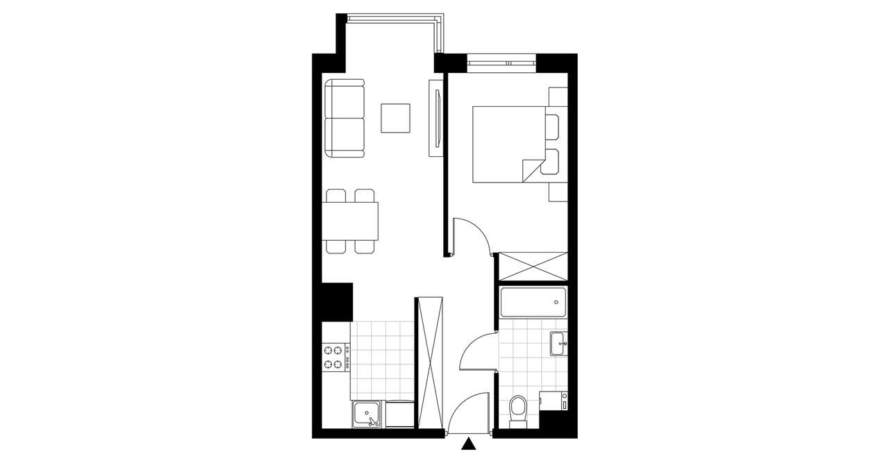 2-pokojowe mieszkanie 42m2 Bezpośrednio - Pełny obrazek: 4/9