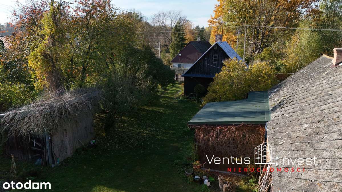 Działka z klimatycznym domem drewnianym -Czerwonka-5