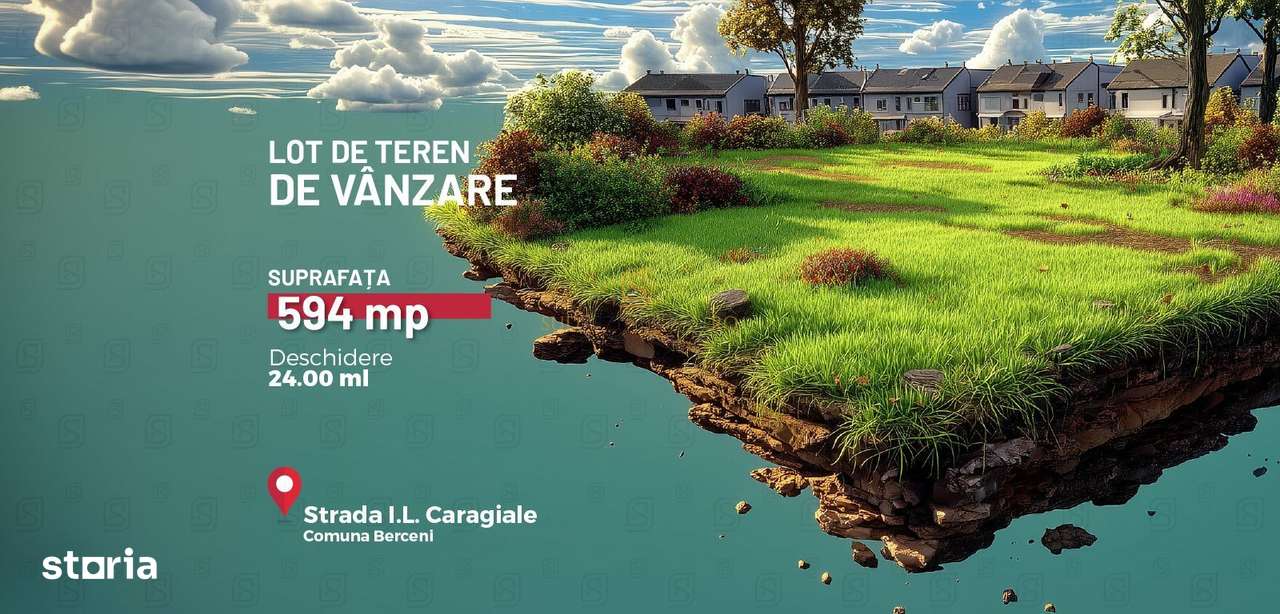 Oportunitate rezidentiala, Teren intravilan 594 mp, Comuna Berceni - Imagine principală: 4/7