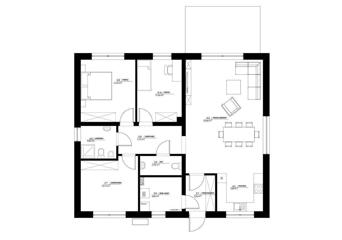 Dom parterowy Czerwonak - Pełny obrazek: 5/8