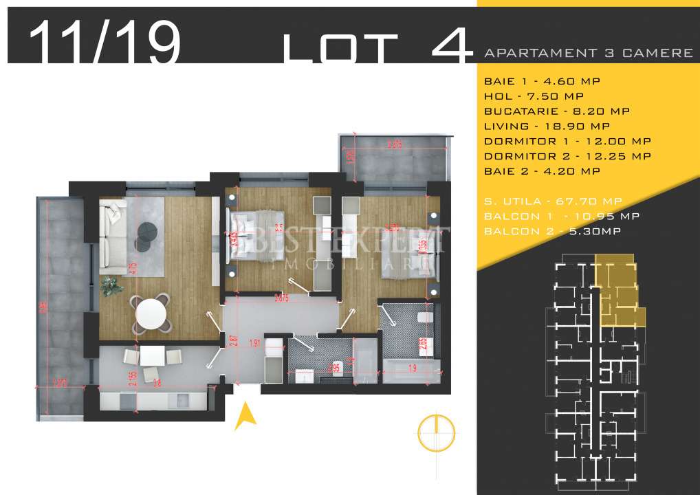 Apartament 3 Camere Ideal pentru un nou inceput-Comision 0% - Imagine principală: 3/19