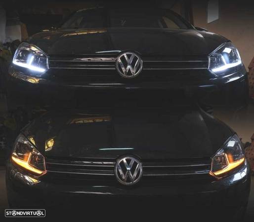 FARÓIS VW GOLF 6 08-13 LOOK SILVER INDICADORES LEDS DINÂMICOS - 6