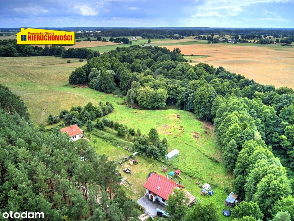 Działka pod lasem o pow. 1715 m2, Parsęcko