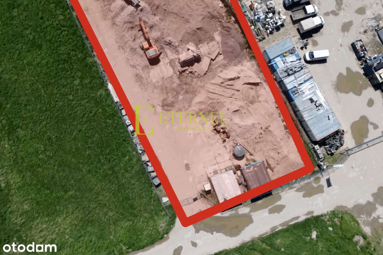 Działka przemysłowa, sprzedaż 2562m2 z pozwoleniem na halę 1100m2-6