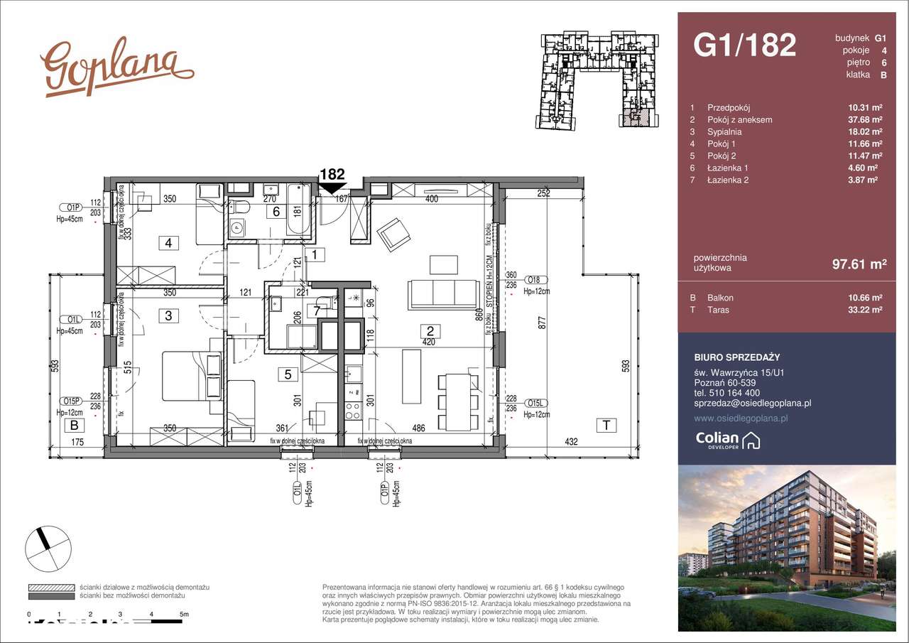 Osiedle Goplana | mieszkanie 4-pok. | G1/182 - Pełny obrazek: 2/7