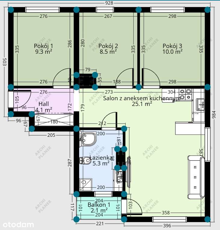 4 pokoje po generalnym remoncie na 1 piętrze, blisko Politechniki-0