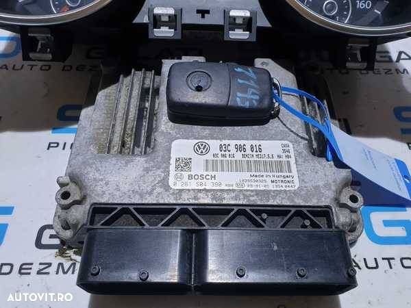 Kit Pornire Complet ECU Calculator Motor Cip Cheie si Ceas Ceasuri Bord cu Imobilizator VW Golf 6 PLUS 1.4 TSI 2008 - 2014 Cod 03C906016 5K0920960F - 3