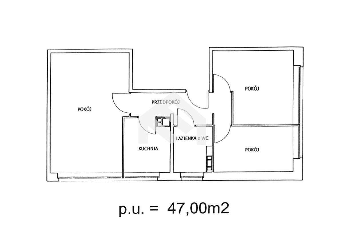 Bielany | 3 pokoje | balkon | 47m2 | KW | piwnica-15