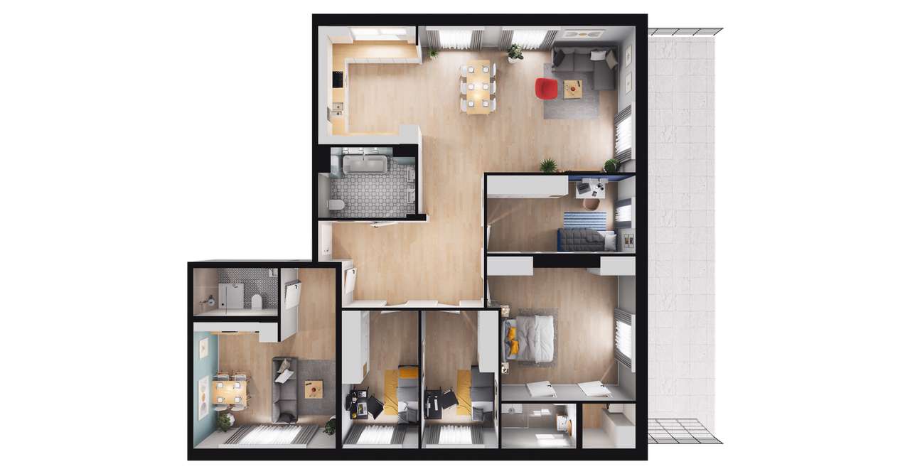 6-pokojowe mieszkanie 142m2 + balkon Bez Prowizji - Pełny obrazek: 3/9