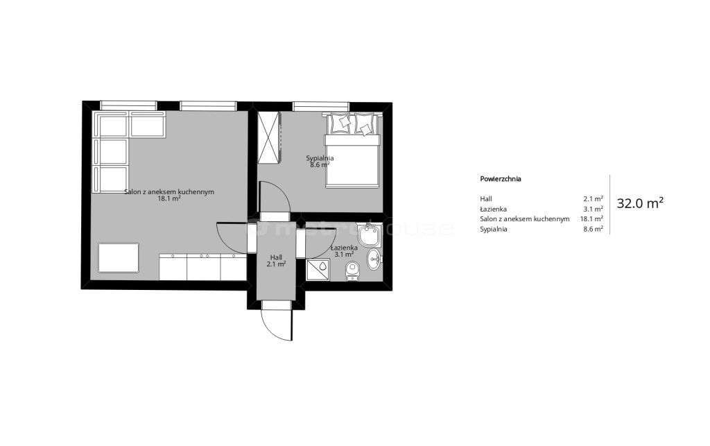 Na sprzedaż 2-pokojowe mieszkanie ul. Targowa - Pełny obrazek: 5/6