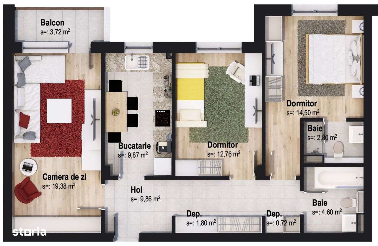 Apartament cu 3 camere by CASA NOBEL Brașov - Imagine principală: 2/7