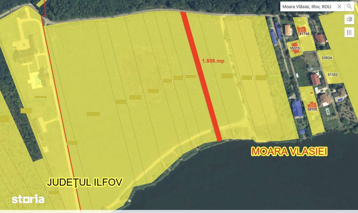 Teren  cu acces direct la lac, între pădure și apă – Moara Vlăsiei-0