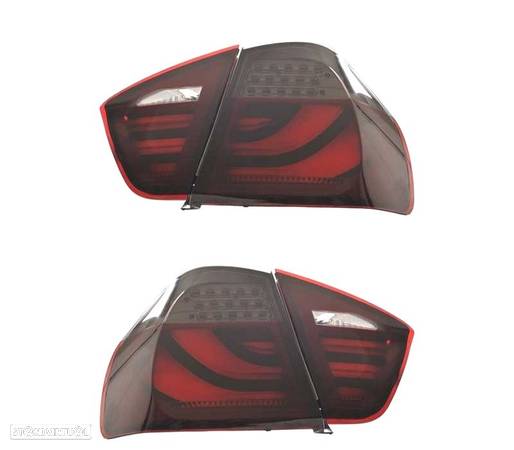 FAROLINS PARA BMW E91 05-08 LED VERMELHO FUMADO ESCURO - 3