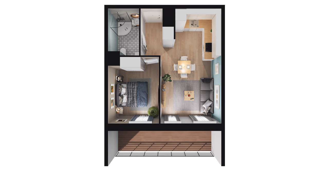 Osiedle Green Park | mieszkanie 2-pok. | 11_B22 - Pełny obrazek: 3/9