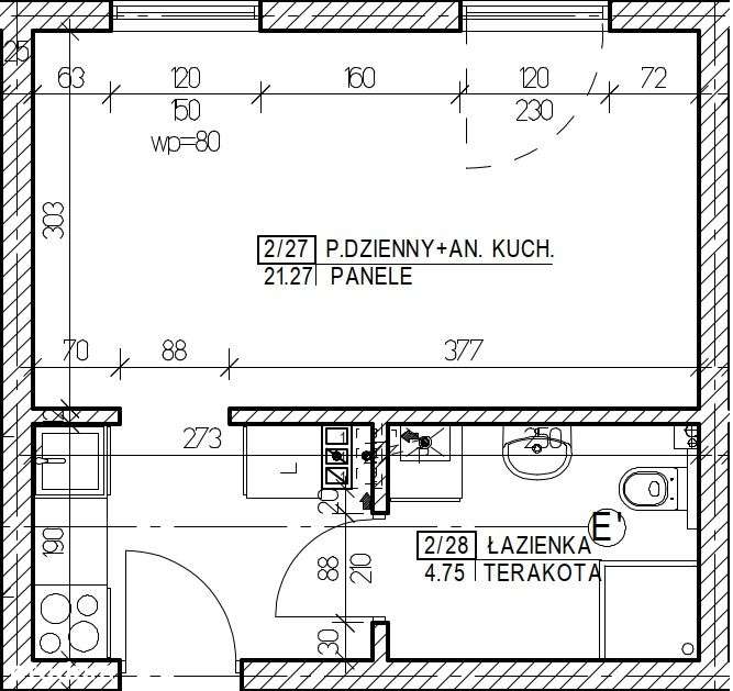 Kawalerka w stanie deweloperskim - Pełny obrazek: 5/5