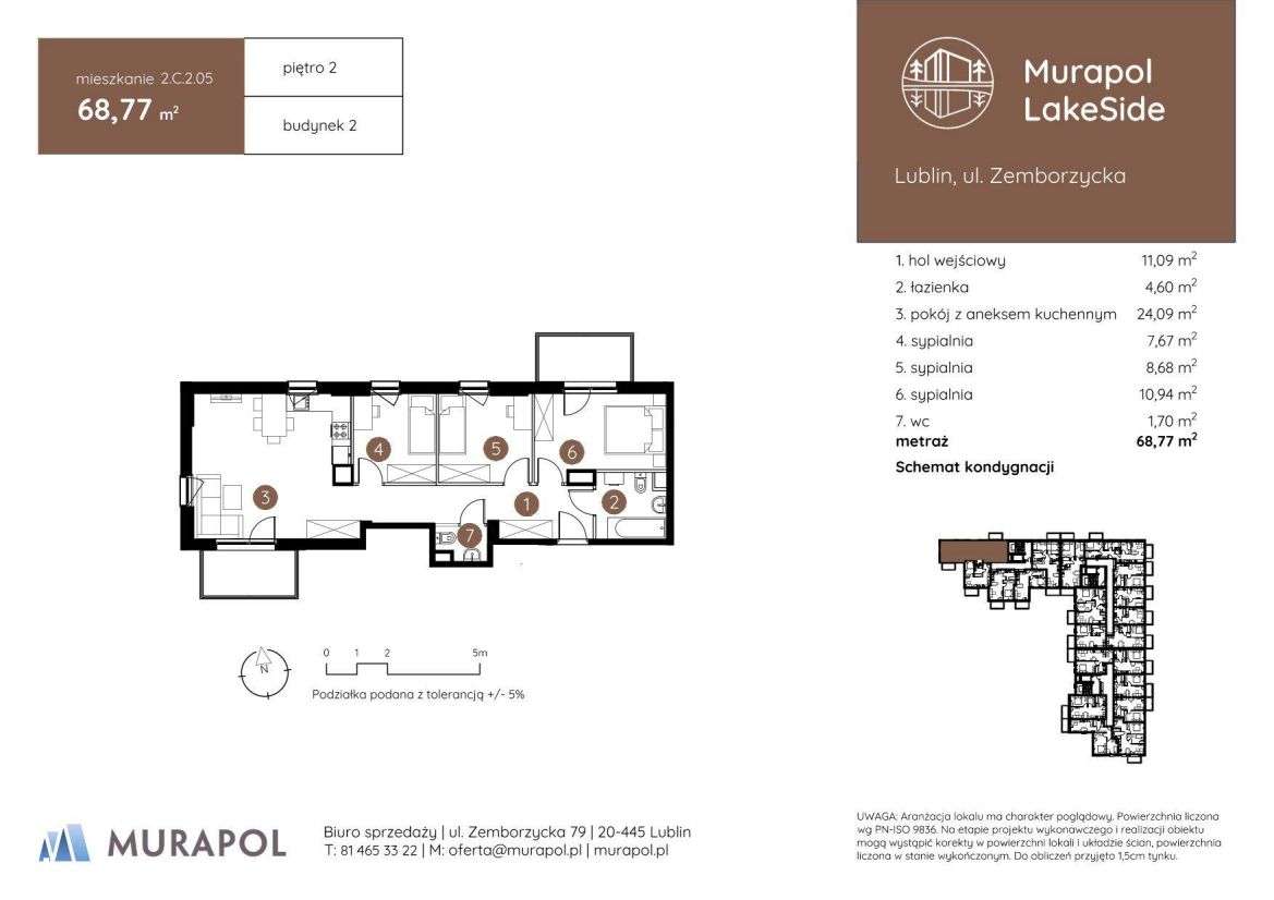 4-pokojowe mieszkanie 68m2 Bez Pośredników - Pełny obrazek: 2/6