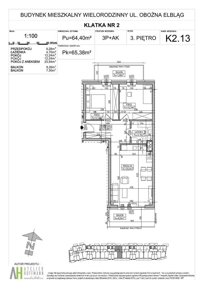 Elzam Tower | mieszkanie 3-pok. | K2_13 - Pełny obrazek: 2/9