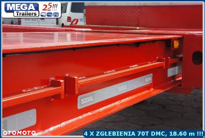 Mega Niskiepodwozie 18.6 m rozsuw,  ZAGŁEBIENIA na 4 koła, MEGA Trailers, Ład. 58 TON !!! - 29