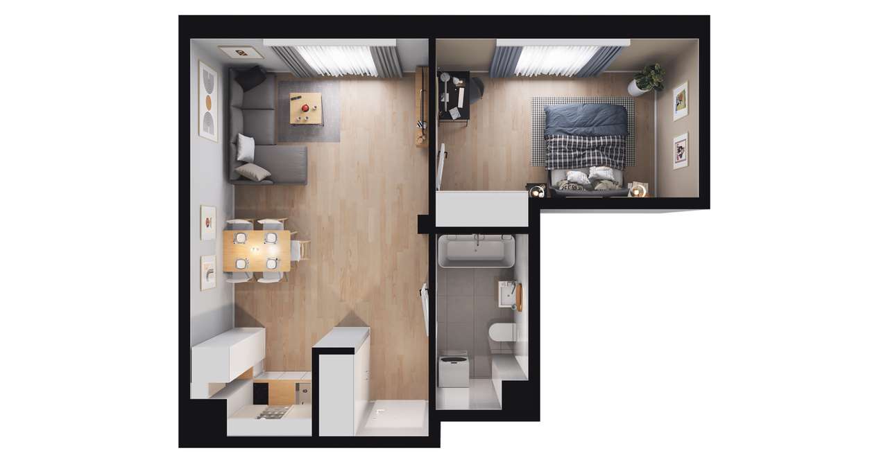 Moderato I​I​I | mieszkanie 2-pok. | B5 - Pełny obrazek: 3/9