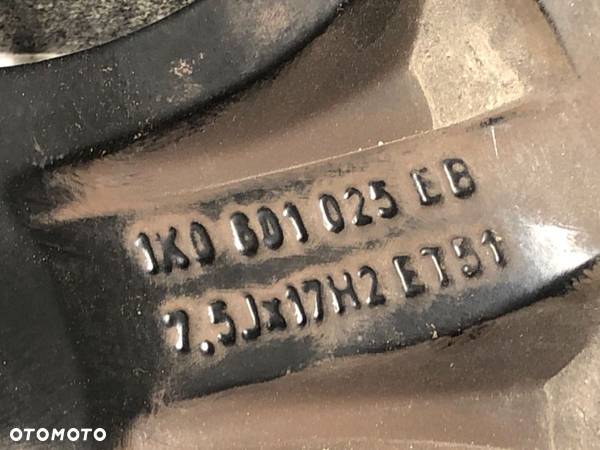 FELGA ALUMINIOWA 17 7,5J 5X112 ET51 ŚRODEK CENTR 57.1 VW   1K0601025BB - 5