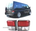 FAROLINS TRASEIROS LED PARA VOLKSWAGEN VW T4 TRANSPORTER CARAVELLE 90-03 VERMELHO BRANCO - 1