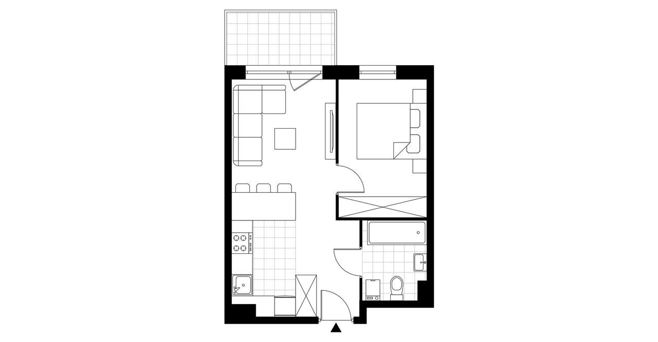 2-pokojowe mieszkanie 35m2 + balkon Bez Prowizji - Pełny obrazek: 3/8