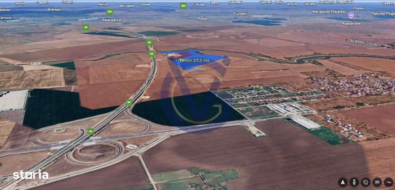 14,3 EURO/mp - OPORTUNITATE langa Nodul A0 - 27,2 Hectare - COMISION 0 - Imagine principală: 2/9