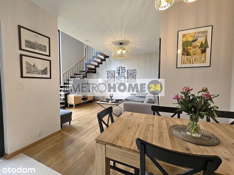 Luksusowy 2 poziomowy apartament z 2 ogródkami,garażem, komórką !-1