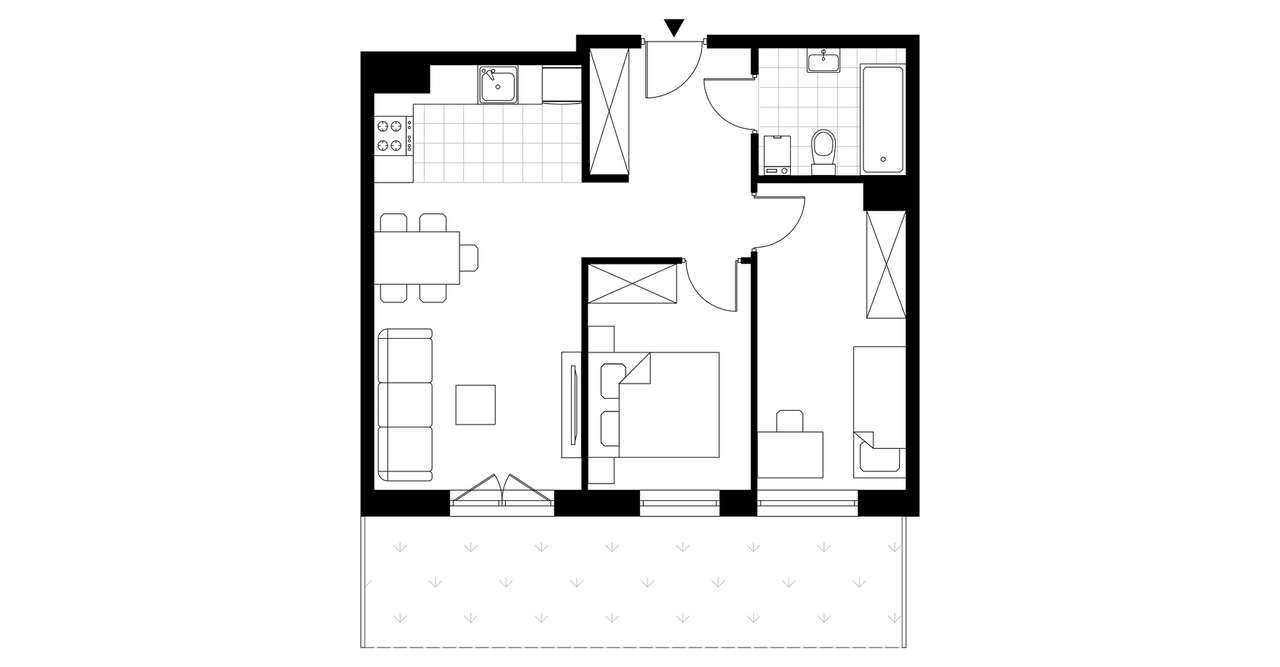 3-pokojowe mieszkanie 48m2 + ogródek Bez Prowizji - Pełny obrazek: 3/8
