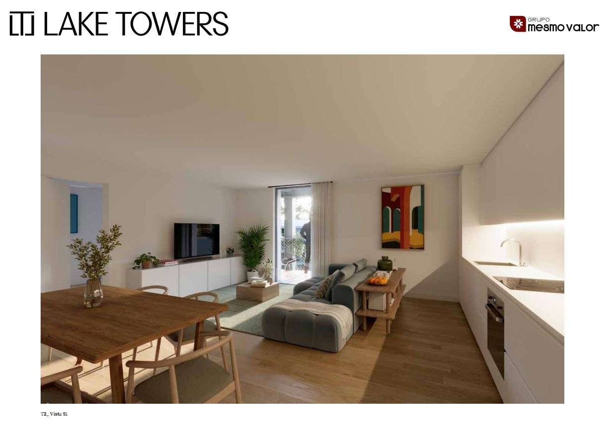 T1 Smart Novo, com varanda e lugar de Garagem, no Empreendimento Lake-11