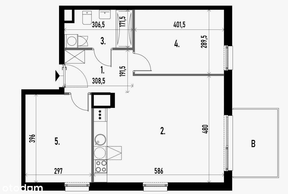 Słoneczne, narożne 3p, Metro 15 min pieszo! - Pełny obrazek: 4/6