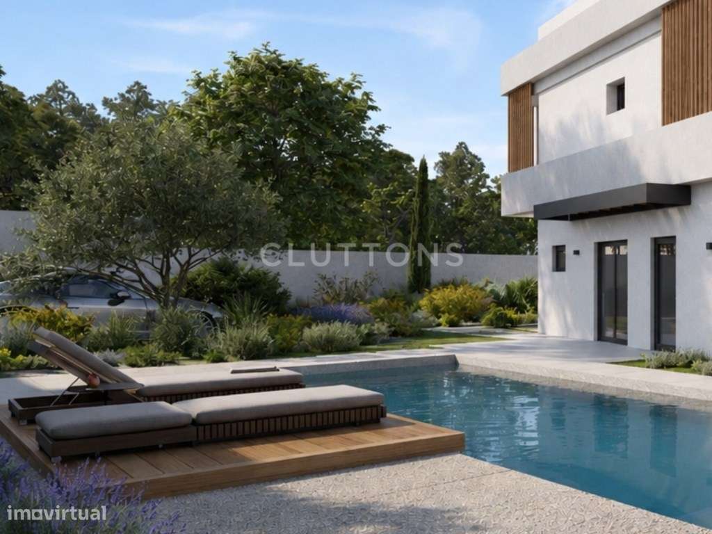 Moradia T4+1 contemporânea com piscina e jardim em Birre, Cascais-0