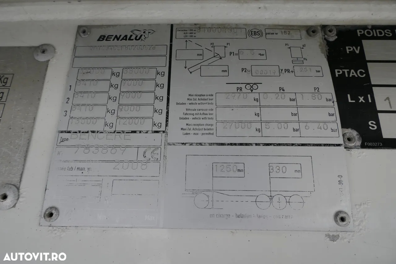 Benalu BENALU 62mc / SAF / GREUTATE: 6700 KG / - 20