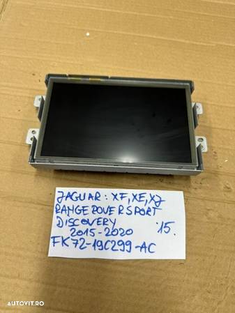 Display Navigatie LAND ROVER DISCOVERY  RANGE ROVER SPORT sau JAGUAR F-pace, XE ,XF, XJ an 2015-2020 cod FK72-19C299-AC - 1