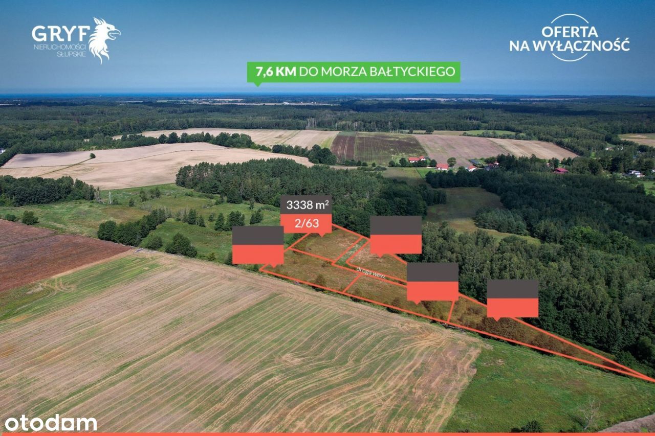 Działka, 3 338 m², Machowino