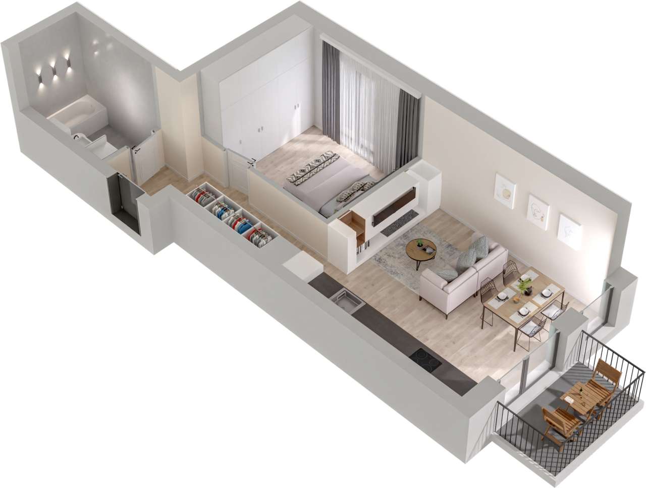 2.M.09 | 45,13 m² | 2 pokoje | Krzyki- Gaj (lokal 2.M.09)