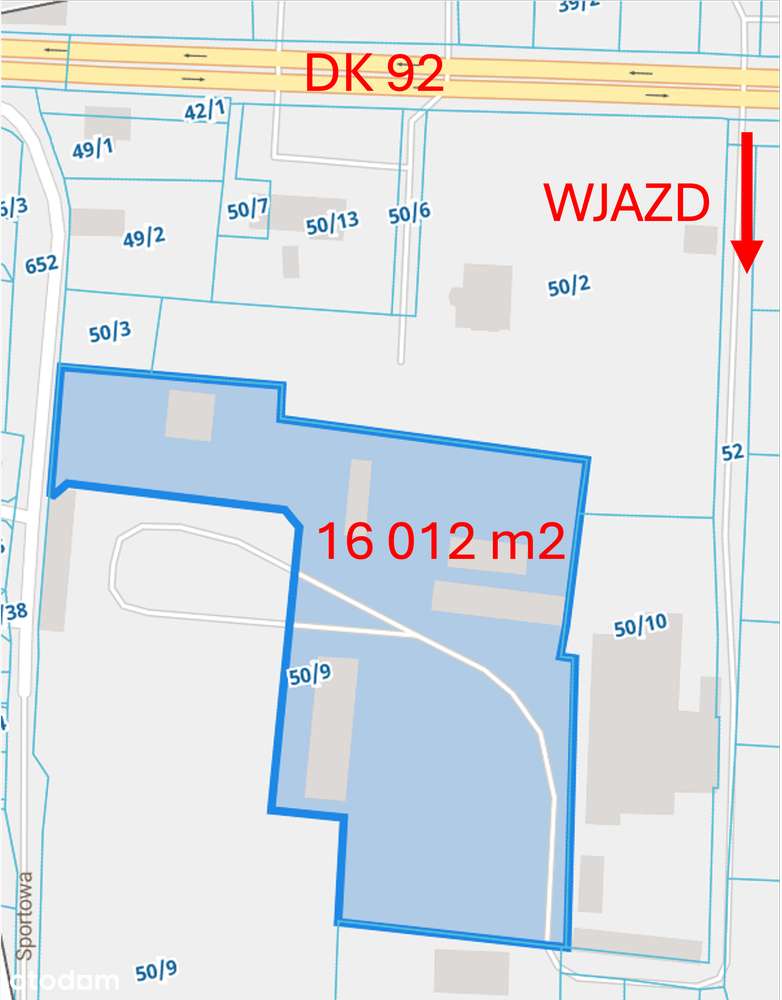 ⁠Działka przemysłowo-magazynowa 16 012 m² – hale, monitoring - Pełny obrazek: 4/4