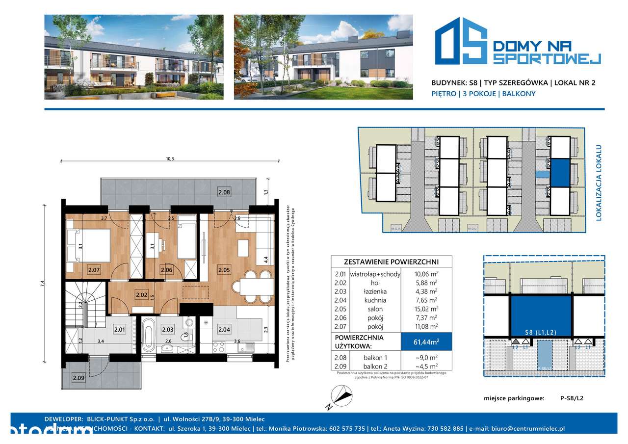 ostatnie Nowe mieszkania stan deweloperski Mielec ul. Sportowa-5