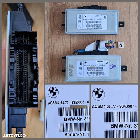 Modul ECU calculator frana de mana FRM 3 lumini modul soft close inchidere portbagaj airbag amplificator antena semnal ECU PDC BMW Seria E F 520d 740dX 760LiS - 5