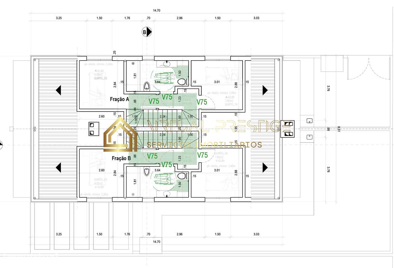 Moradia T4 triplex de gaveto | 2 suítes c/ closet | lareira | Fernã...-25
